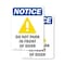 Signmission Do Not Park In Front Of Door Sign, Vinyl Decal, 3.5in W x 5in L, 2PK OS-2PACK-NS-D-35-V-11329 - alternate 1